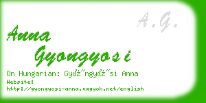anna gyongyosi business card